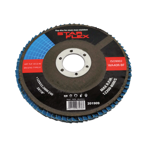 Star Flex – disque à lamelles plat T27 125 mm zircone granulométrie 40 INOX 000-968 (1)
