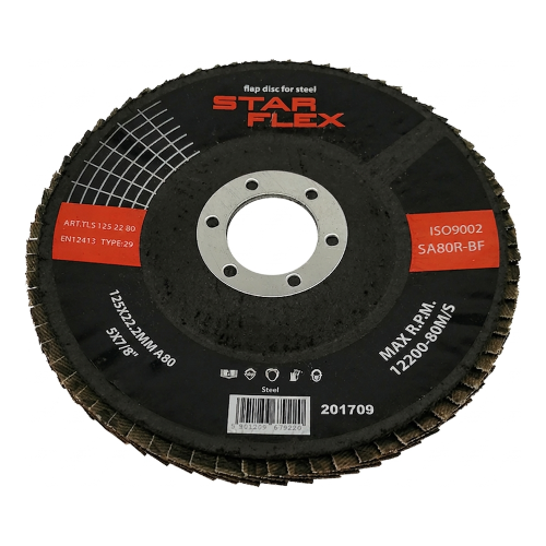 Disque à lamelles Star Flex coudé T29 125 mm pour acier – granulation 80 000-973 (1)