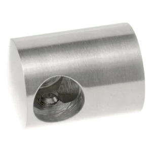 Support d'extrémité droit PSG pour tige Ø 16 mm – fixation sur surface plane, AISI 304 satiné