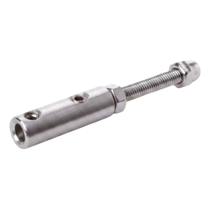 Fixation pour câble Ø 4–6 mm pour balustrade – montage sur surface plane, acier inoxydable AISI 304, satiné