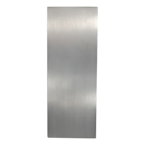 Embout latéral aluminium Kozza pour profilé garde-corps verre U – satiné 121×45 mm