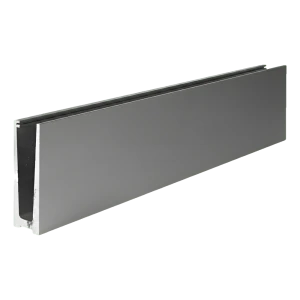 Profilé U aluminium Kozza pour garde-corps tout verre 5000 mm – montage par le haut, satiné