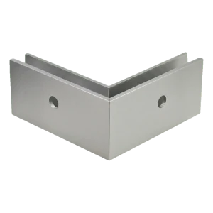 PSG profil d'angle U externe pour balustrades tout-verre 200×119×47 mm – fixation latérale