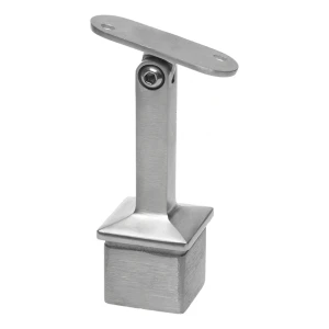 PSG support de main courante plate articulé collé pour poteau 40x40 mm AISI 304 satiné