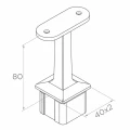 PSG support de main courante plate collé pour poteau 40×40 mm – acier inoxydable AISI 304 satiné 001-051 (2)