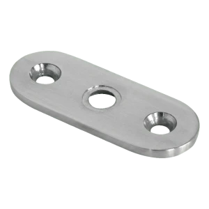 Plaque de fixation pour main courante plate 64×24×4 mm – acier inoxydable AISI 304 satiné