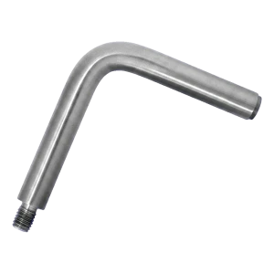 Tige de support de main courante 90° fi 12 mm 75×75 mm – acier inoxydable AISI 304 satiné