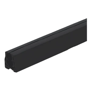 Joint en caoutchouc pour main courante rapportée sur verre 8–11 mm, 24×24 mm, noir