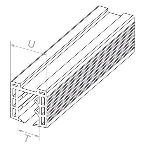 PSG Joint d'étanchéité pour pince à verre appliquée 20–21,5 mm – profil 24×24 mm, L=2500 mm 001-077 (2)