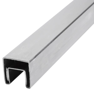 PSG Main courante à clipser sur verre 40x40 mm AISI 304 satin – 2500 mm