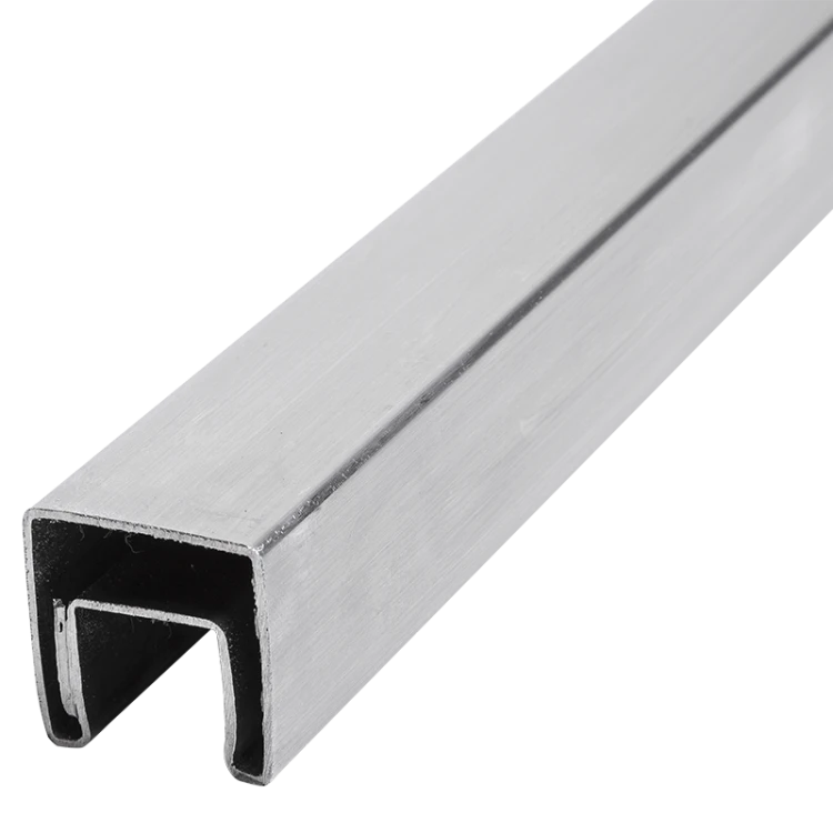 PSG Main courante à clipser sur verre 40x40 mm AISI 304 satin – 2500 mm 001-082 (1)