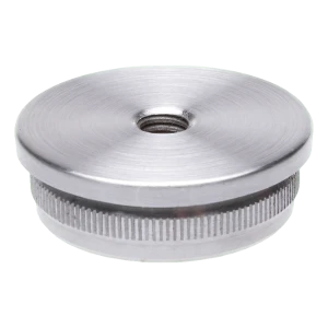 Embout à enfoncer bombé pour tube 42,4 mm avec filetage M8 – acier inoxydable satiné