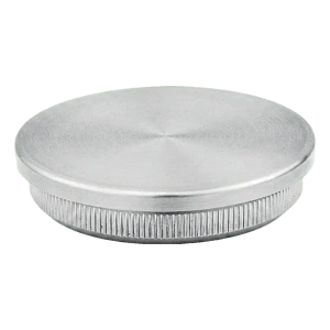 Embout plat à enfoncer pour tube de balustrade 48,3 mm, acier inoxydable AISI 304 satiné