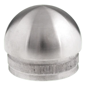 Embout ellipsoïdal à enfoncer pour tube 48,3 mm, acier inoxydable AISI 304 satiné