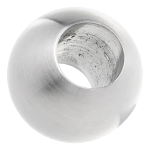 Boule traversante de balustrade ø 25 mm / perçage 12 mm, acier inoxydable AISI 304 satiné
