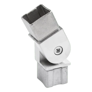 Coude articulé pour garde-corps 90°–180° pour profil 40x40x2 mm – acier AISI 304 satiné