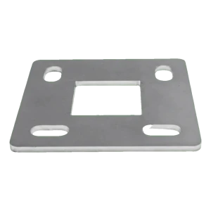 Base de poteau de balustrade à souder 80×80 mm – acier inoxydable AISI 304, système 40×40