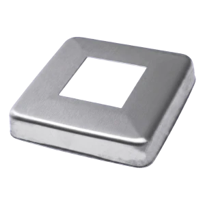 Rosace cache-balustrade 90x90 mm pour profilé 40x40 – acier inoxydable AISI 304 poli