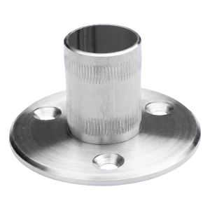 PINOX – base de poteau de balustrade Ø42,4 mm à enfoncer, acier inoxydable satiné