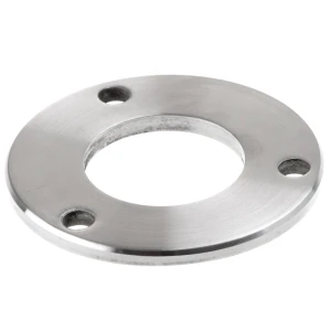 Base de poteau de balustrade à souder ø 85 mm – acier inoxydable AISI 304 satiné, système 42,4