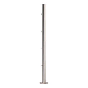 PINOX – poteau de balustrade central non-équipé ø 42,4 × 881 mm, acier inoxydable satiné