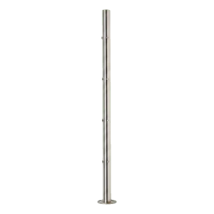 PINOX poteau de balustrade d'angle Ø 42,4 mm non équipé – acier inoxydable, satiné